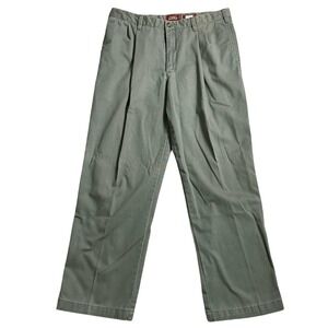 Vintage Eddie Bauer Pants Mens 38x32 Green Relaxed Fit Wrinkle Resistant Hiking